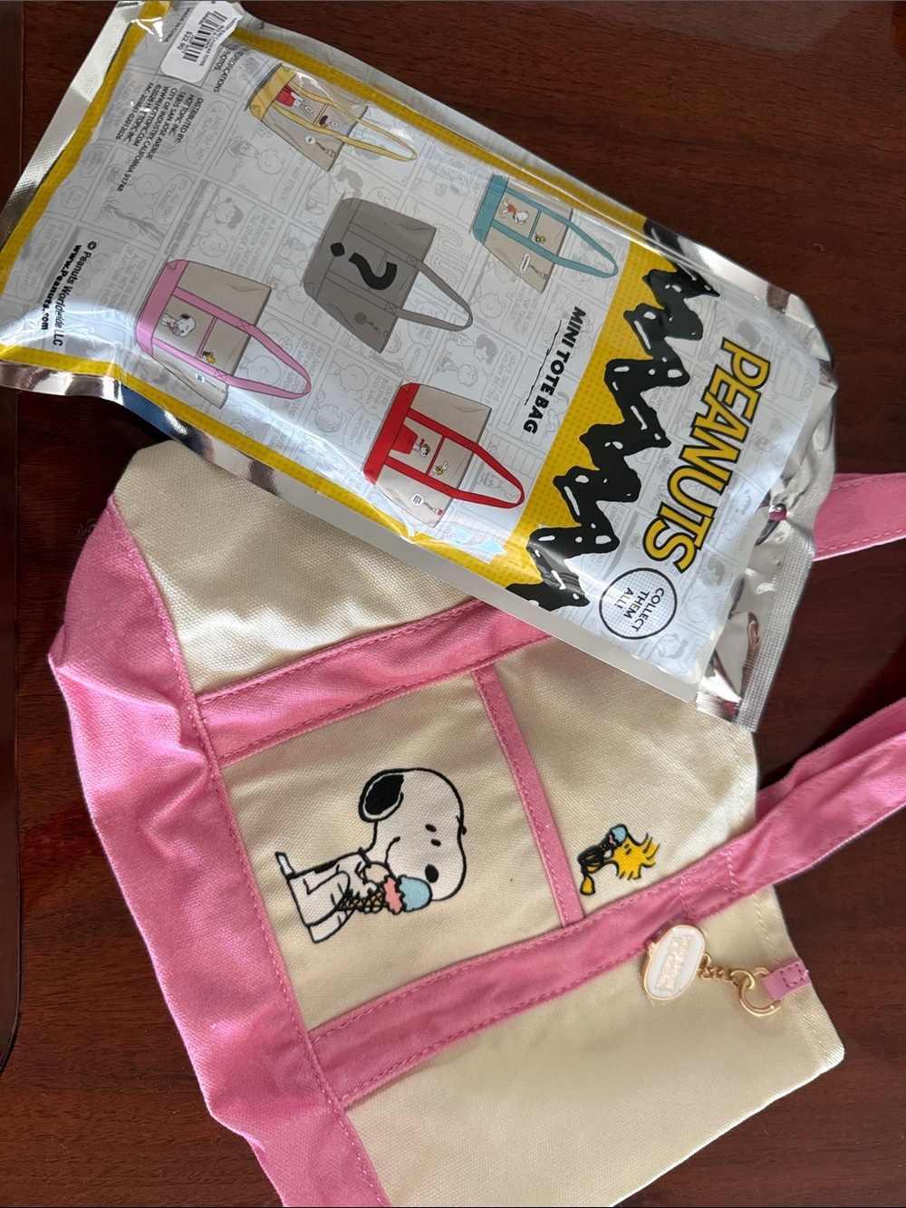 Peanuts Mini Tote with Snoopy and Woodstock